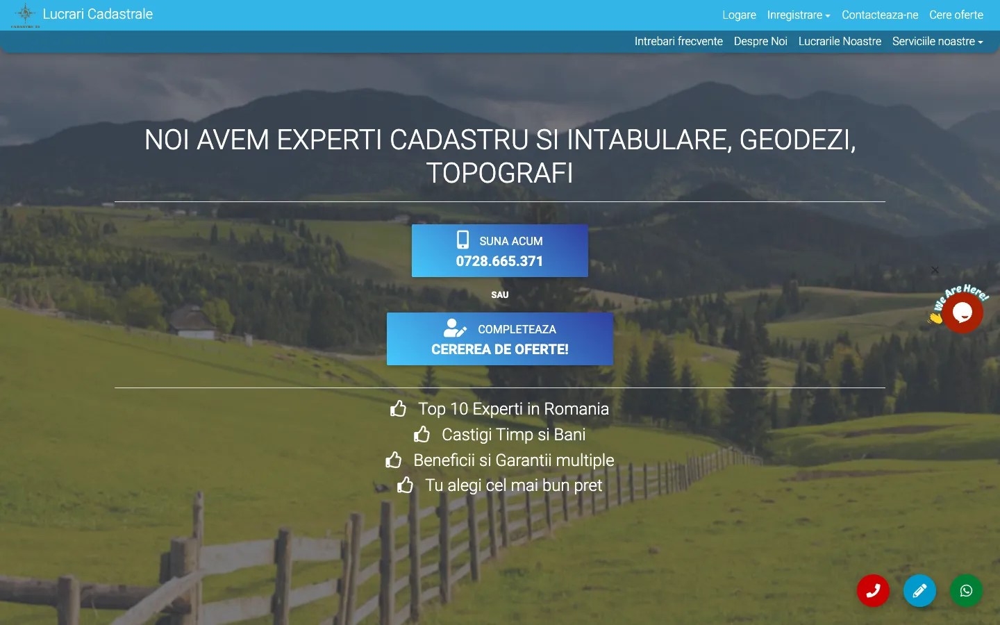 Cadastru24 — captură a site-ului